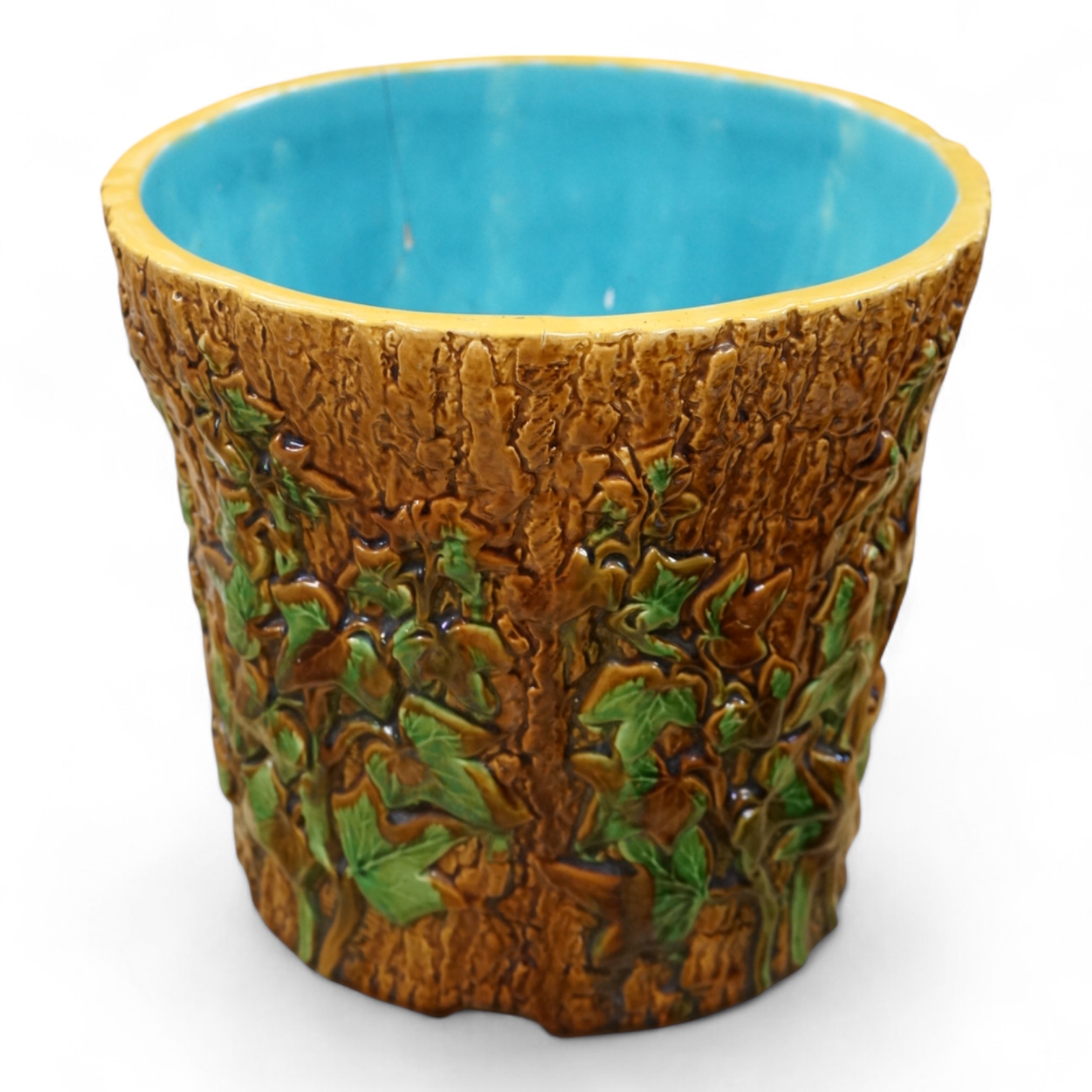 A 19th century Minton majolica jardiniere, 45.5cm